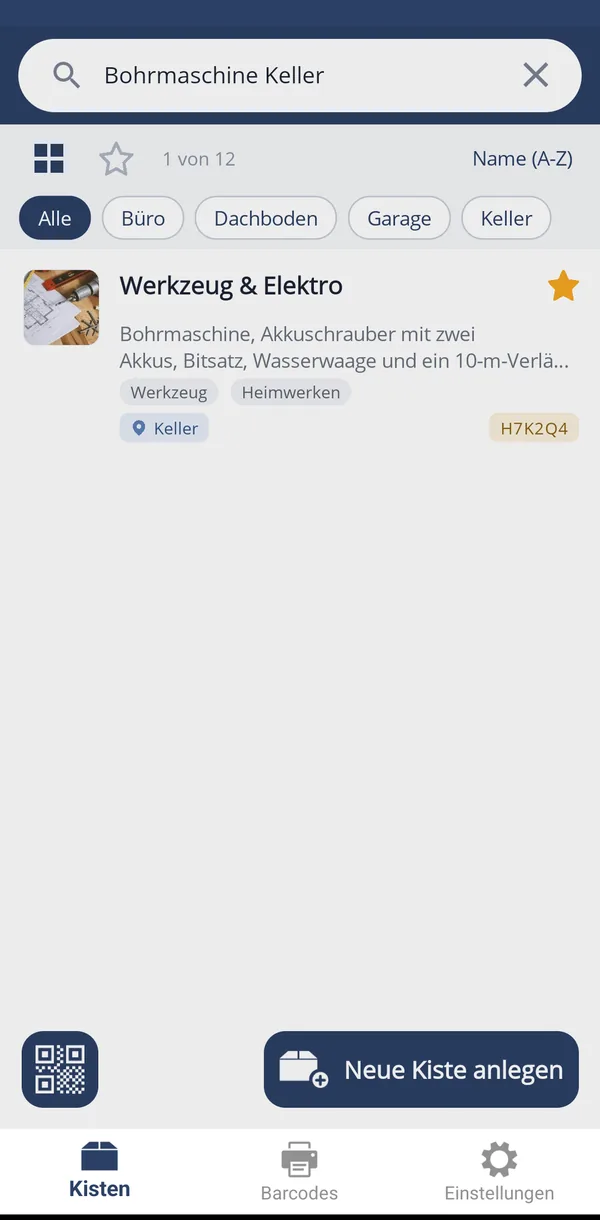 Suche nach „Bohrmaschine Keller“ mit einem Treffer